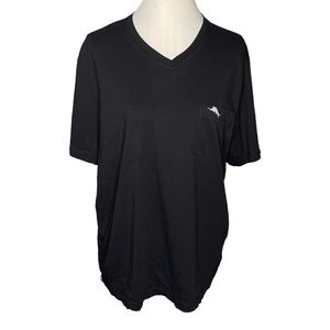 Tommy Bahama VNeck Short Sleeve TShirt Black Size XLarge